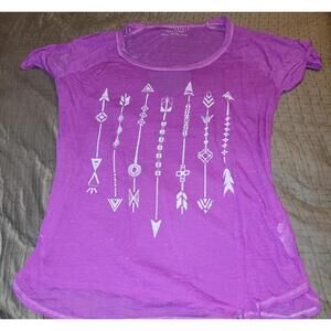 Aéropostale Women’s XL Purple Arrow Graphic T-Shirt Short Sleeve